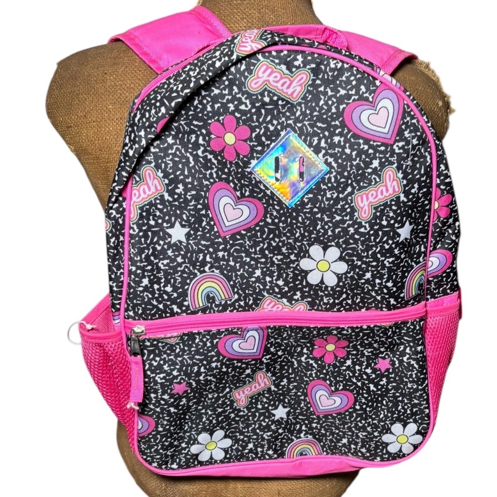 Kids Pink and Black Backpack